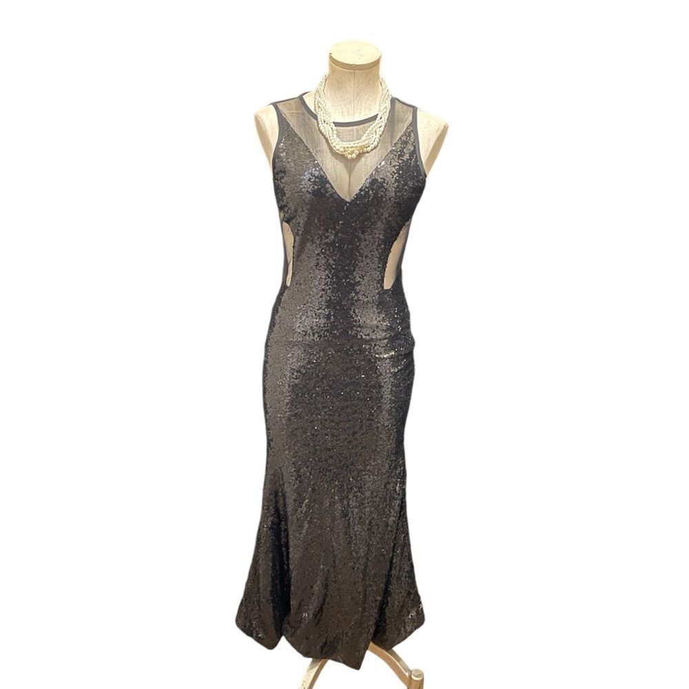 Sleeveless and backless sequin Tulle Mermaid Dress